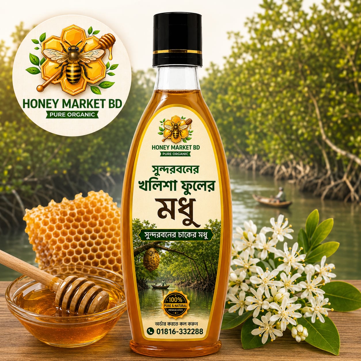 সুন্দরবনেব খলিশা ফুলের মধু